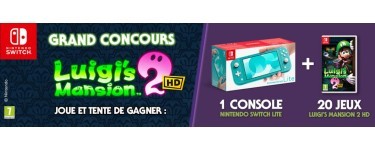 Le Journal de Mickey: 1 console Nintendo Switch Lite, 20 jeux vidéo Switch "Luigi's mansion 2 HD" à gagner