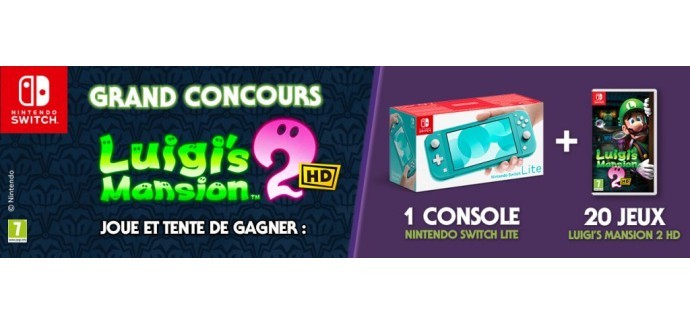 Le Journal de Mickey: 1 console Nintendo Switch Lite, 20 jeux vidéo Switch "Luigi's mansion 2 HD" à gagner