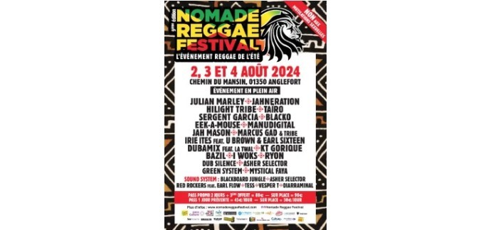 La Grosse Radio: Des pass 3 jours pour le Nomade Reggae Festival à gagner