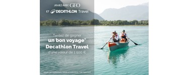 GEO: 1 bon voyage Décathlon Travel à gagner