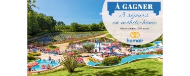 Voici: 3 séjours en camping Homair à gagner