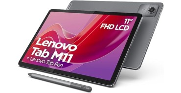 Amazon: Tablette Tactile 11'' Lenovo Tab M11 - 8Coeurs, 4 Go de RAM, eMMC 128 Go, Lenovo Tab Pen à 178,55€