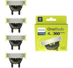 Amazon: Lot de 4 lames de rechange Philips Genuine OneBlade 360 QP440/50 à 34,99€