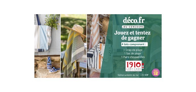 DECO.fr: 4 lots Lartigue 1910 spécial été à gagner 