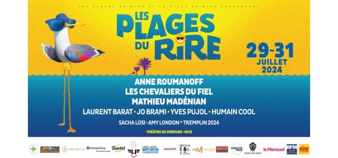 BFMTV: 1 lot de 2 invitations pour le festival "Les Plages du Rire" à gagner