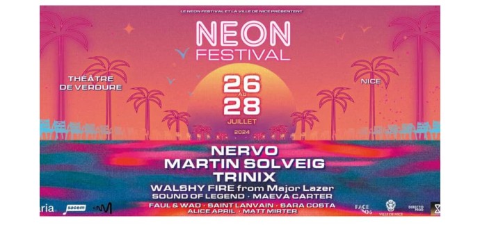 BFMTV: 1 lot de 2 invitations pour une journée au choix du Néon Festival à gagner