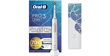 Amazon: Brosse À Dents Électrique Oral-B Pro 3 3500 avec capteur de pression intelligent à 39,99€