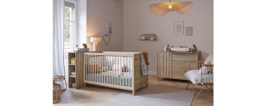 Aubert: 1 chambre Galipette Duo Calypso lit avec commode et plan à langer à gagner