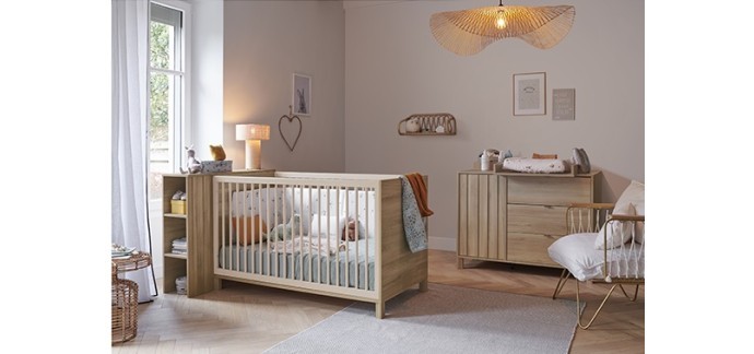 Aubert: 1 chambre Galipette Duo Calypso lit avec commode et plan à langer à gagner