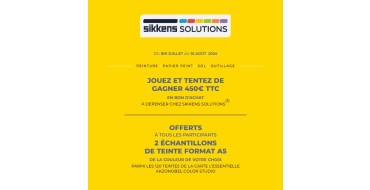 Sikkens: 1 bon d'achat Sikkens Solutions à gagner