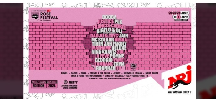 NRJ: Des invitations pour le Rose Festival à gagner