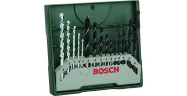 Amazon: Jeu de forets hélicoïdaux mixte Bosch Mini-X-Line pour bois, pierre et métal - 15 pièces à 9,23€