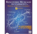 Weo: Des invitations pour différents concerts du festival "Rencontres Musicales de Clermont" à gagner