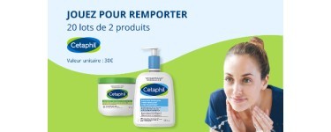 Voici: 20 lots de 2 produits de soin Cetaphil à gagner