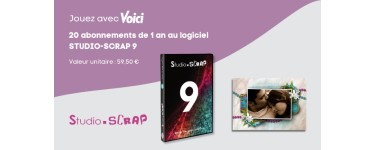 Voici: 20 abonnements d'un an au logiciel STUDIO-SCRAP 9 à gagner