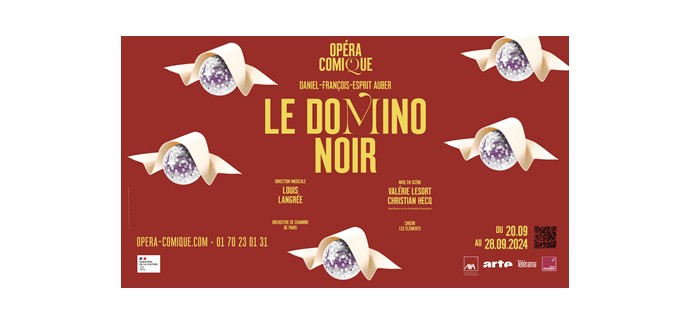 Arte: 3 lots de 2 invitations pour le spectacle "Le Domino Noir" à gagner