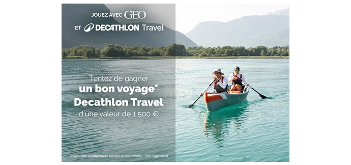 Offresasaisir: 1 bon voyage Décathlon Travel à gagner