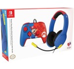 Amazon: Bundle Mario Manette + Casque PDP Gaming pour Nintendo Switch à 24,50€