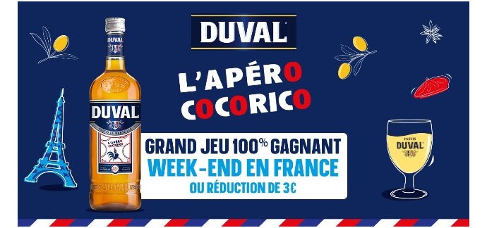 Pastis Duval: 45 coffrets Smartbox "3 jours en hôtel ou en chambre d'hôtes partout en France" à gagner