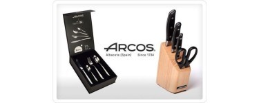 Femina: 4 lots comportant 1 bloc de couteaux de cuisine + 1 ménagère 24 couverts Arcos à gagner
