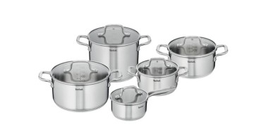 Tefal: Set 10 pièces Virtuoso avec casserole 16 cm, faitouts 18/20/24 cm et casserole 22 cm à 99,99€