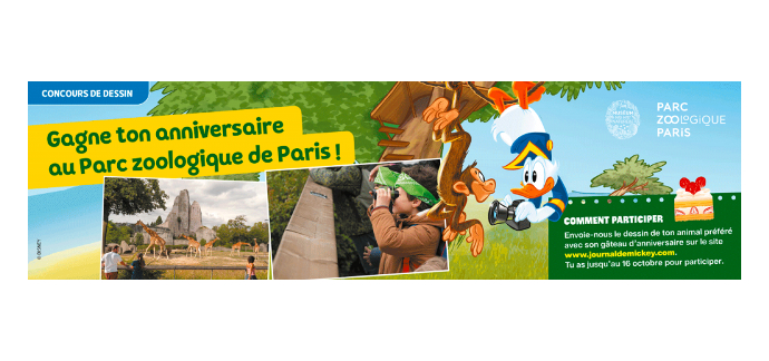 Le Journal de Mickey: 1 anniversaire et des entrées au Parc Zoologique de Paris à gagner