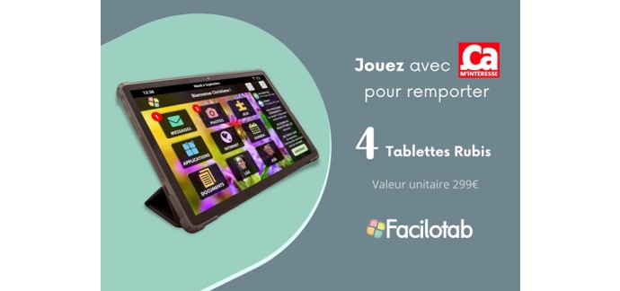 Ça m'intéresse: 4 tablettes Facilotab à gagner