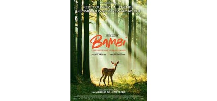 Carrefour: 100 lots de 2 places de cinéma pour le film "Bambi" à gagner