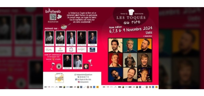 Rire et chansons: Des invitations pour le festival "Les Toqués du Rire" à Uzès à gagner