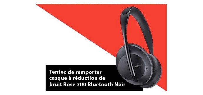 Challenges: 1 casque audio Bose 700 Bluetooth Noir à gagner