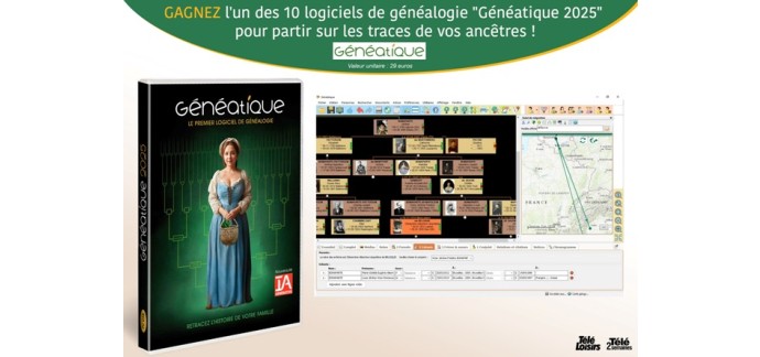 Télé Loisirs: 10 logiciels PC "Généatique 2025" à gagner