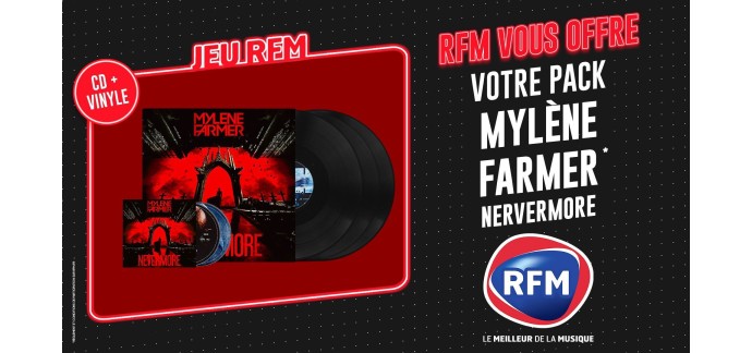 RFM: Des packs CD + vinyles "Nevermore" de Mylène Farmer à gagner