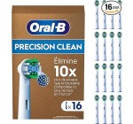 Amazon: [Prime] Pack de 16 brossettes pour brosse à dents électriques Oral-B Pro Precision Clean à 29,90€