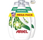 Amazon: [Prime] Lessive liquide Ariel Original - 80 lavages à 16,29€