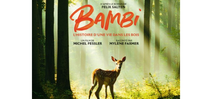 Citizenkid: Des places pour le film "Bambi", 15 livres "Bambi, L'histoire d'une vie dans les bois" à gagner