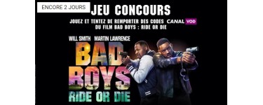 Jeuxvideo.com: Des codes Canal VOD du film "Bad Boys : Ride or Die" à gagner