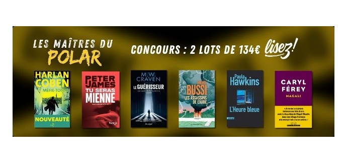 Robert Laffont: 2 lots de 6 livres "Les maîtres du polar 2024" à gagner