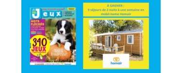 Notre Temps: 9 séjours de 2 nuits à 1 semaine en mobil-home dans un camping Homair à gagner