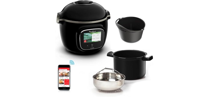 Amazon: Multicuiseur intelligent Moulinex Cookeo Touch Wifi YY5297FB + moule à gâteaux 18 cm à 349,99€