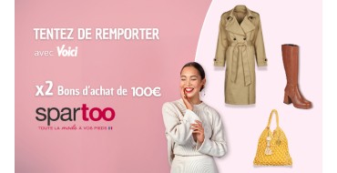 Voici: 2 bons d'achat Spartoo à gagner