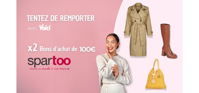 Voici: 2 bons d'achat Spartoo à gagner