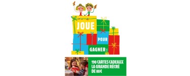 Pizzeria Del Arte: 190 cartes cadeaux "La grande récré" à gagner