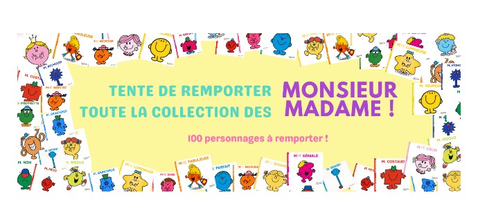 Hachette: 3 intégrales de 100 livres jeunesse "Monsieur Madame" à gagner