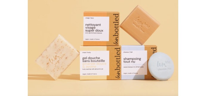 Unbottled: Kit Découverte de 3 produits Corps, Visage & Cheveux à 9,90€ livraison comprise