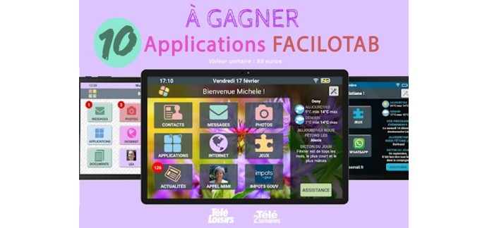 Télé Loisirs: 10 applications FACILOTAB à gagner