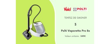 Voici: 3 Polti Vaporetto Pro 8X à gagner