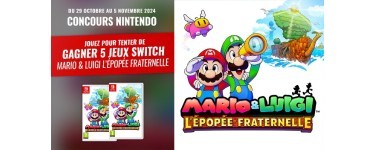 Jeux Vidéo and Co: 5 jeux vidéo Switch "Mario & Luigi : l’Épopée Fraternelle" à gagner