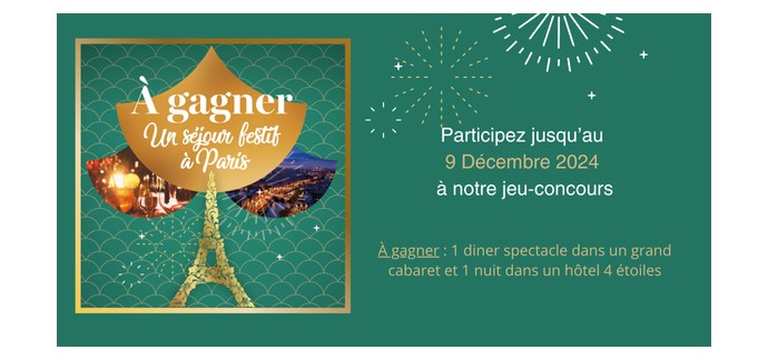 Conserverie la belle-iloise: 1 séjour d'une nuit à Paris en hôtel 4* + dîner-spectacle dans un cabaret parisien à gagner