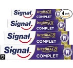 Amazon: Dentifrice SIGNAL Integral 8 Complet - Lot de 4 x 75ml à 5,08€