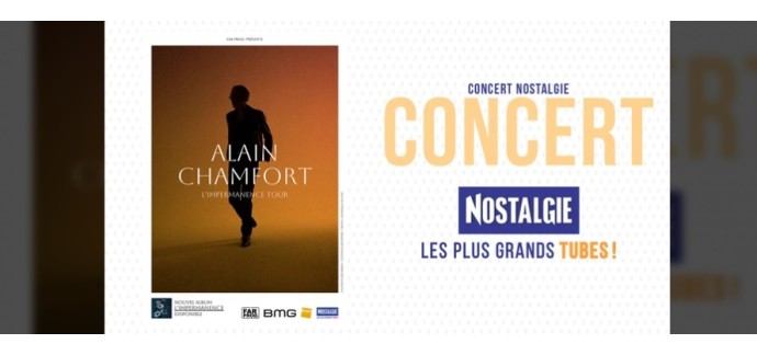 Nostalgie: 2 lots de 2 invitations pour le concert d'Alain Chamfort à gagner